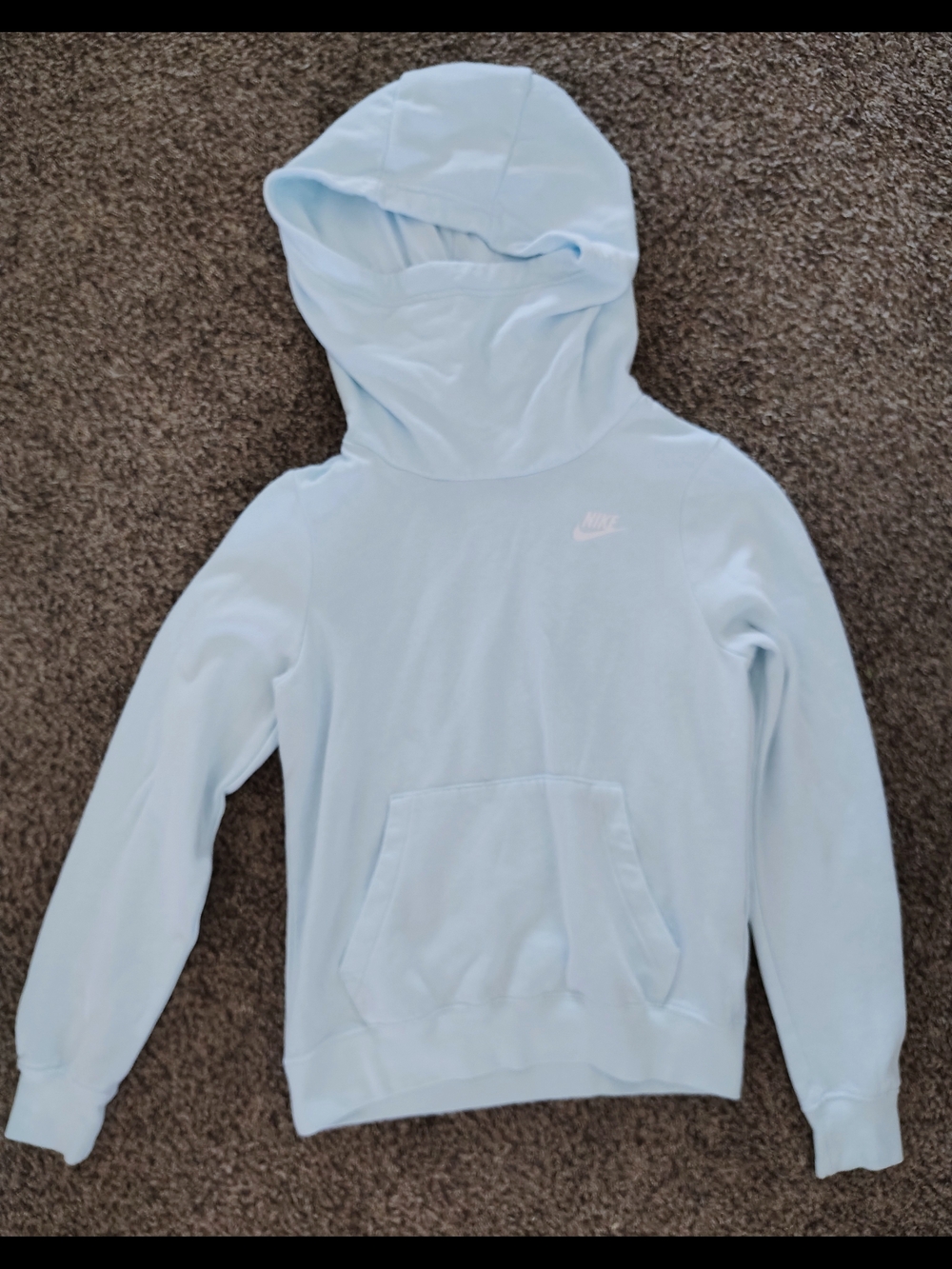Nike Light Blue Hoodie with Front Pocket XS Sweatshirt
